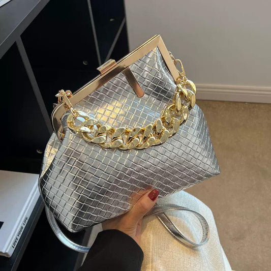 Carauana UNIU SILVER GOLD Knitted Crossbody Bag | Fashion Satchel | NEW 2024 Collection CaRaUaNa Fashion