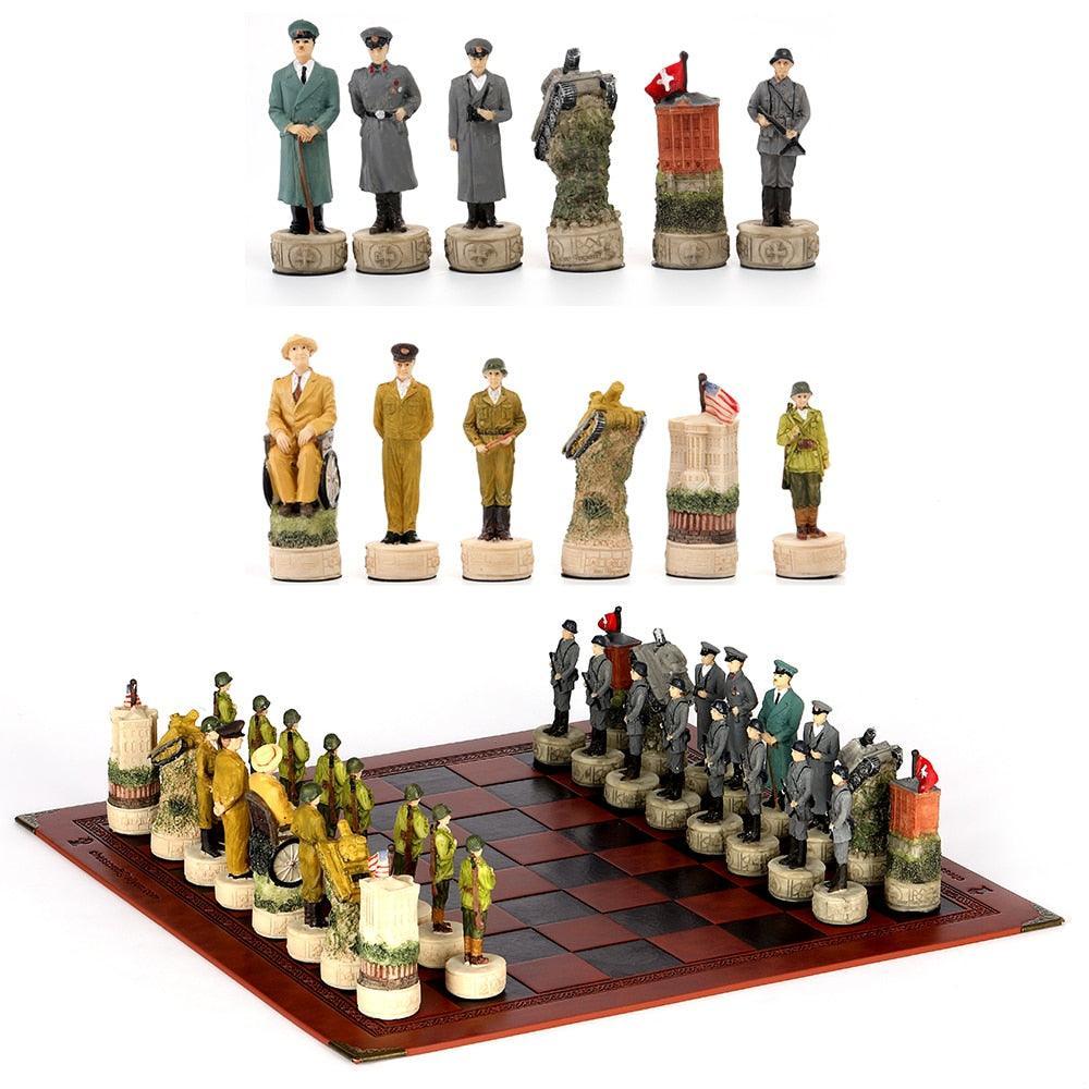 Chess Desktop Intelligence Game Movie Theme Toy Luxury Knight Hand-painted