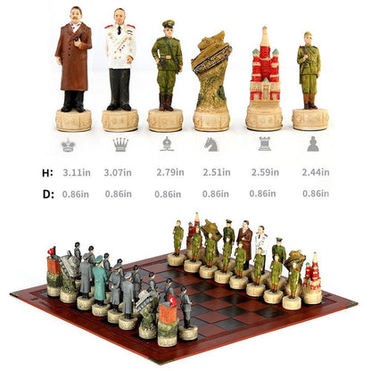 Chess Desktop Intelligence Game Movie Theme Toy Luxury Knight Hand-painted