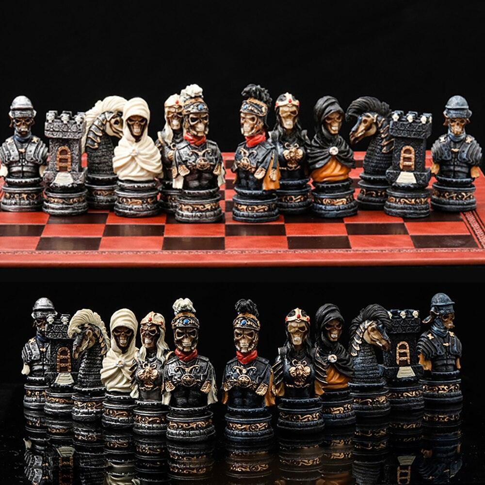 Chess Desktop Intelligence Game Movie Theme Toy Luxury Knight Hand-painted