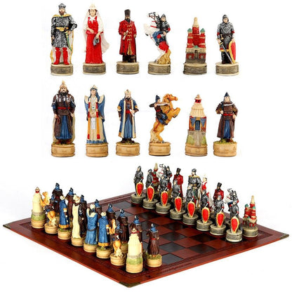 Chess Desktop Intelligence Game Movie Theme Toy Luxury Knight Hand-painted