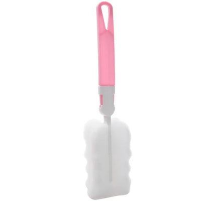 Cleaning brush with pink handle