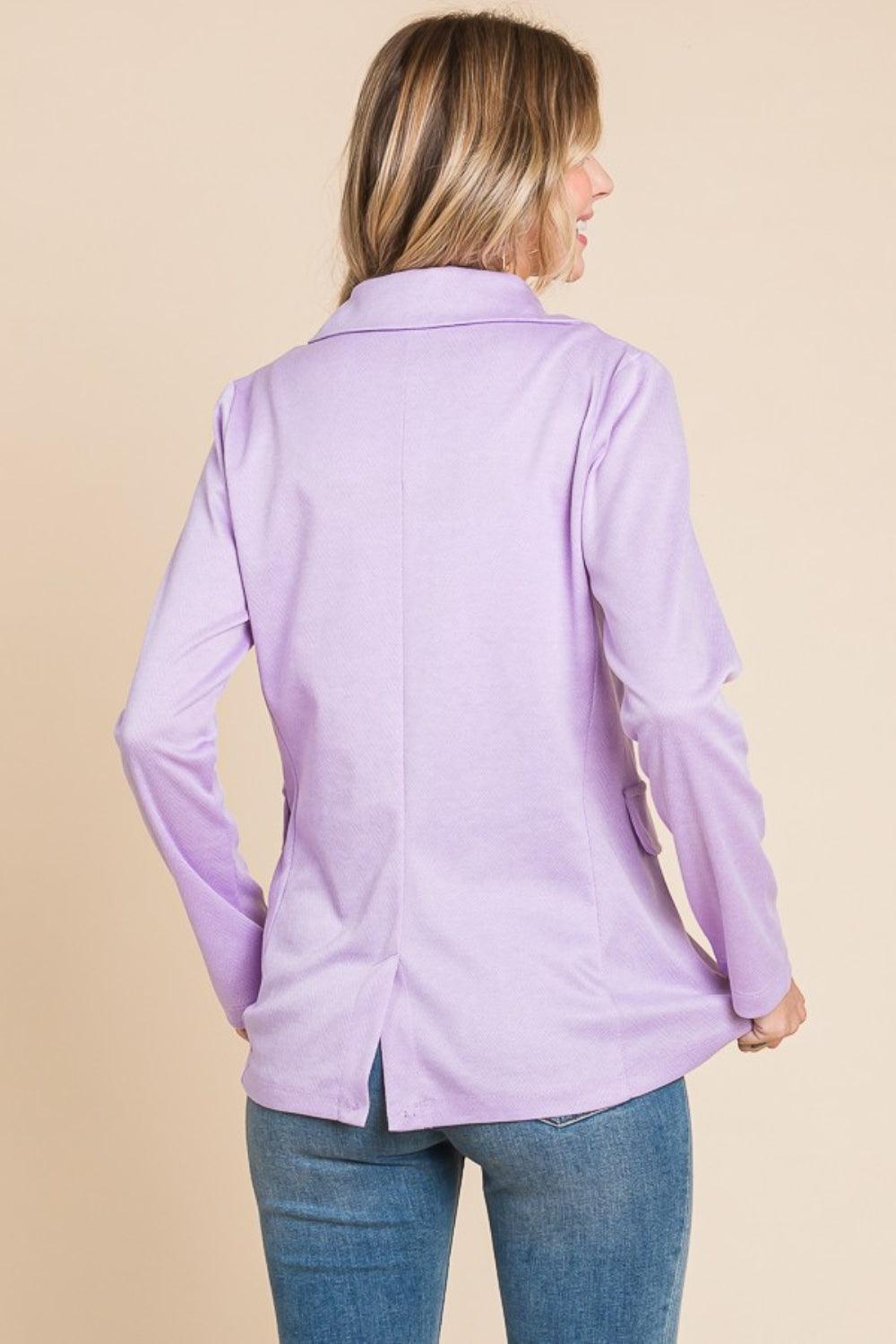 Culture Code Button Up Long Sleeve Slit Blazer Carauana Store