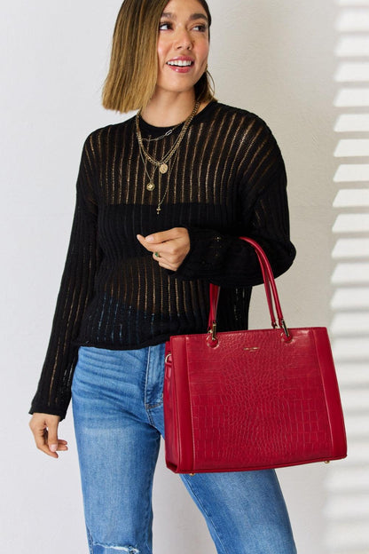 David Jones Texture PU Leather Handbag Carauana Store