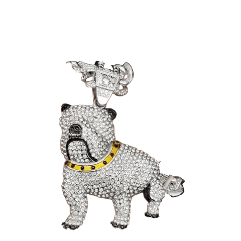 Collier pendentif chien ZIDOM – Chaîne cubaine en strass 