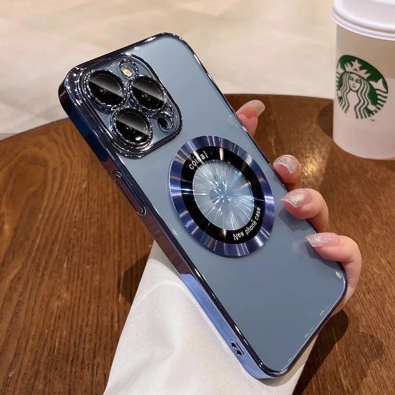 Elegant Luxury Plating Magnetic iPhone Case| Wireless Charging Compatible