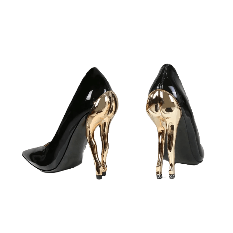 Fashionable Women's Strange Heels Pumps | Patent Leather