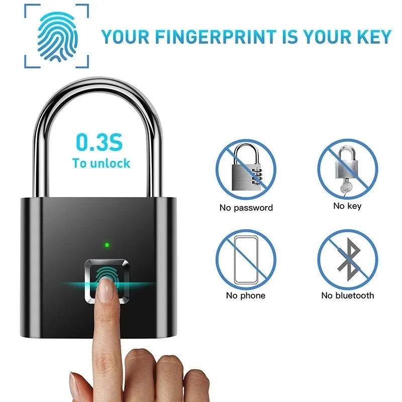 Fingerprint Lock Keyless Smart - Zinc Alloy Intelligent Safety Electronic Door Lock