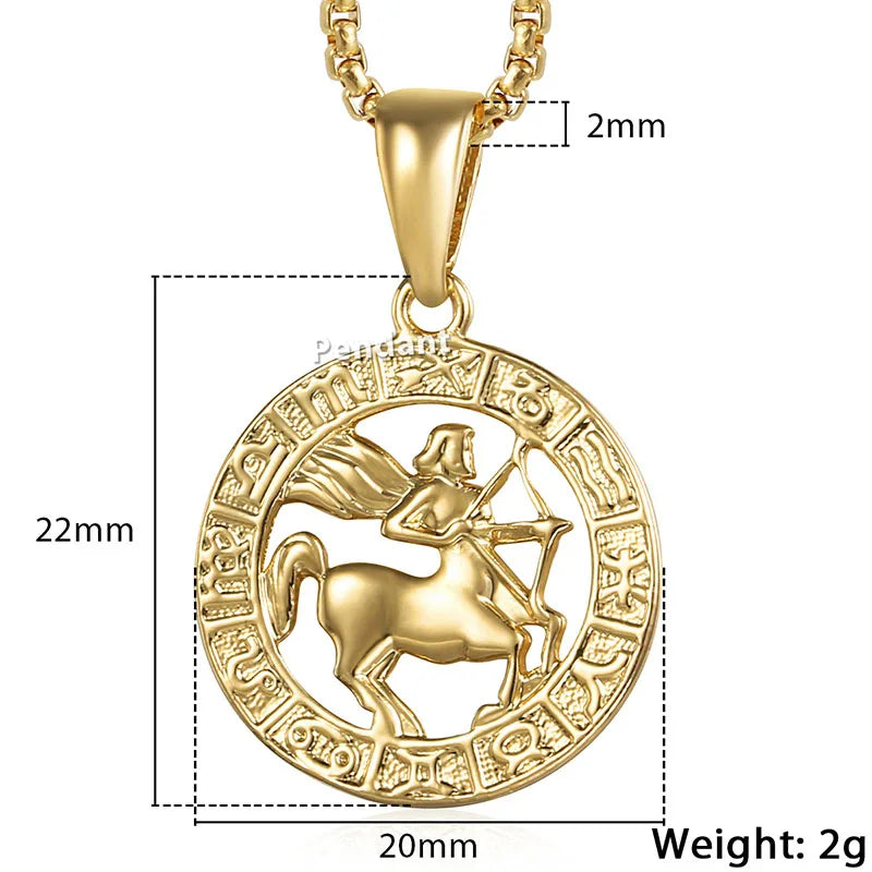 Gold pendant with measurements and weight details