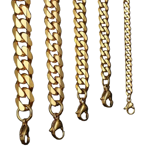 Collier à maillons cubains Trendsmax en acier inoxydable 