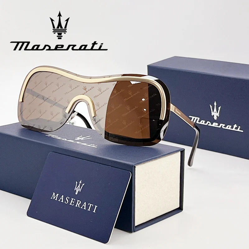 Maserati sunglasses with branded case and box