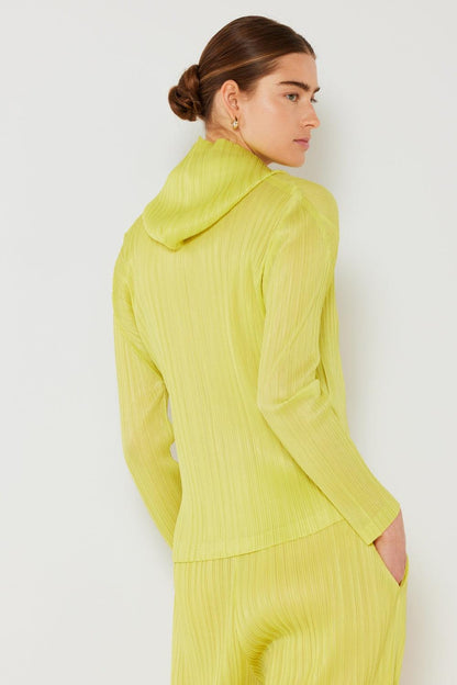 Marina West Swim Pleated Hood Jacket with 2 Way Zipper Carauana Store