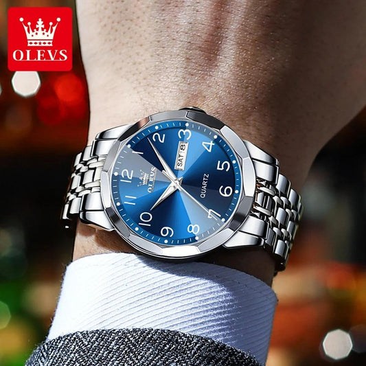 OLEVS Stainless Steel Quartz Watch | Fashionably Functional with Luminous Display and Water Resistance Carauana Store