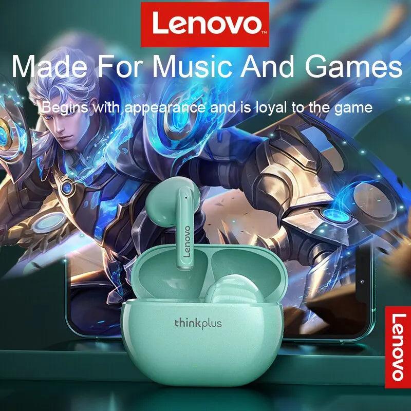 Premium Wireless Bluetooth Headset by Lenovo: In-Ear, Noise-Canceling