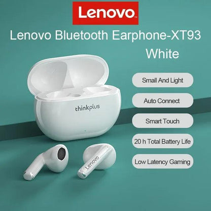 Premium Wireless Bluetooth Headset by Lenovo: In-Ear, Noise-Canceling