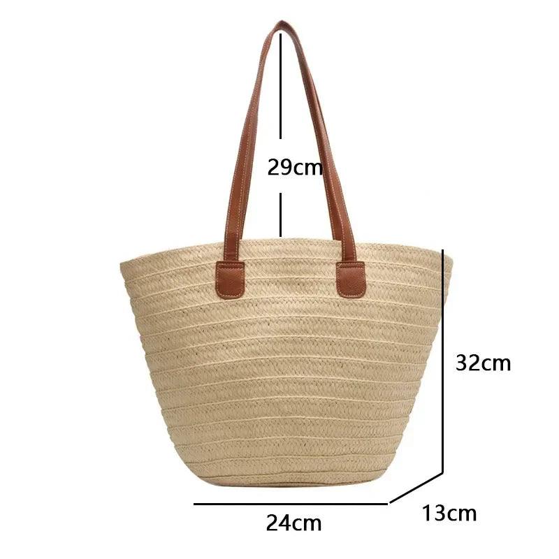 Sunny Days Ahead: Portable Straw Shoulder Bag – Your Stylish Satchel