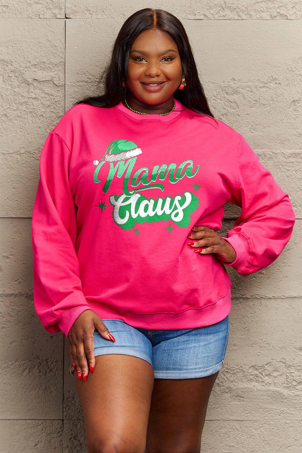 Simply Love Full Size MAMA CLAUS Round Neck Sweatshirt Carauana Store