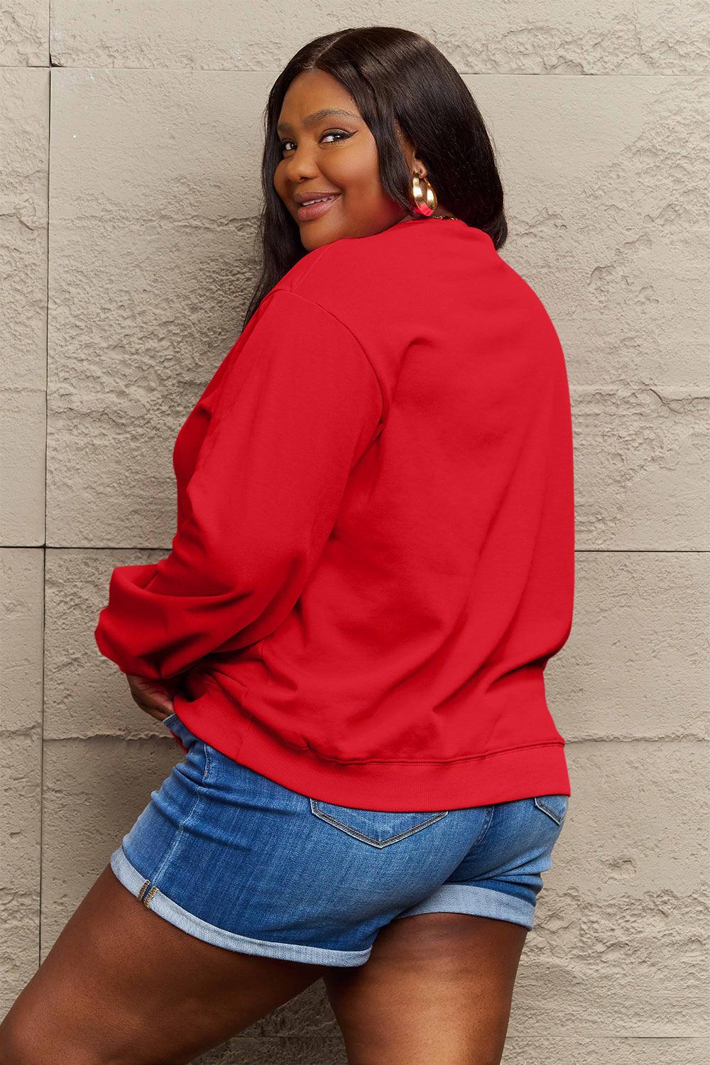 Simply Love Full Size MAMA CLAUS Round Neck Sweatshirt Carauana Store