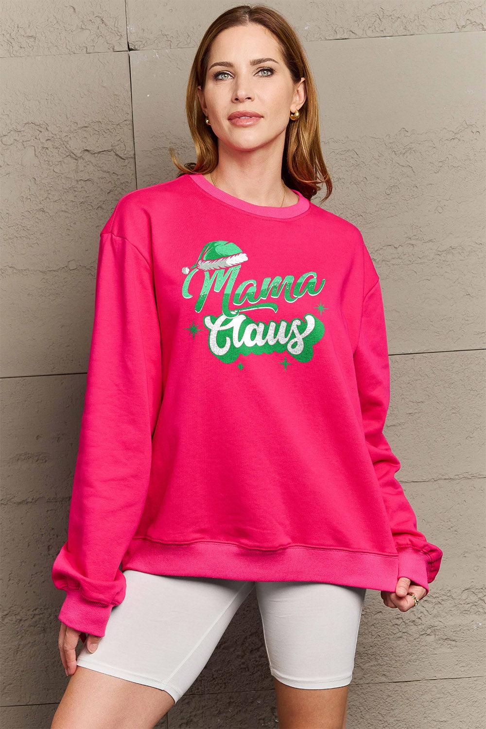 Simply Love Full Size MAMA CLAUS Round Neck Sweatshirt Carauana Store