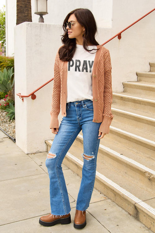 Simply Love Full Size PRAY Round Neck T-Shirt Carauana Store