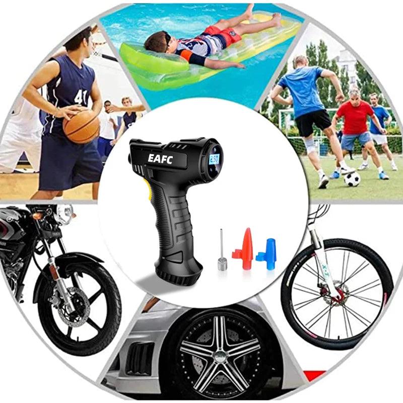 Wireless Handheld Air Pump | Electric Car Tire Inflator | Compact and Portable 120W