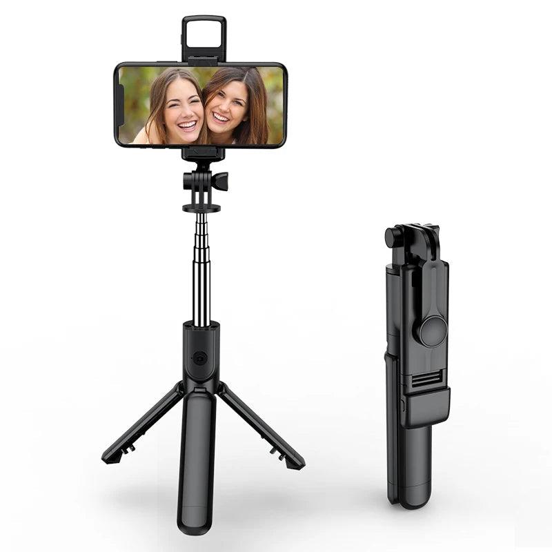 Wireless Selfie Stick Tripod Stand with Light Bluetooth Remote Extendable Tripod for iPhone Mobile Phone Tiktok Live Streaming