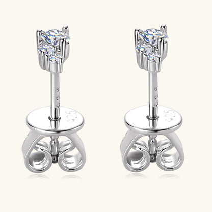 925 Sterling Silver Moissanite Stud Earrings Carauana Store