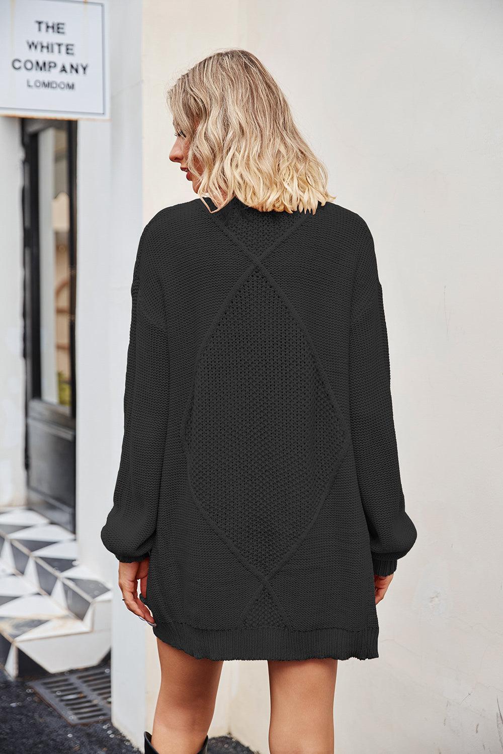 Open Front Cardigan with Pockets Carauana Store