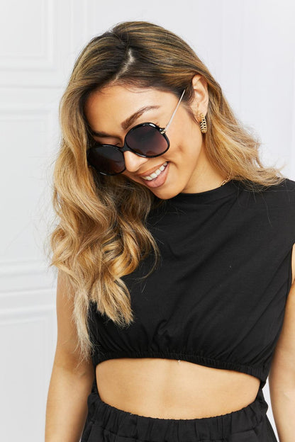 Metal-Plastic Hybrid Full Rim Sunglasses Carauana Store
