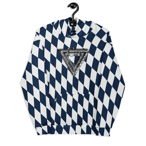 CaRaUaNa Unisex Hoodie Blue white