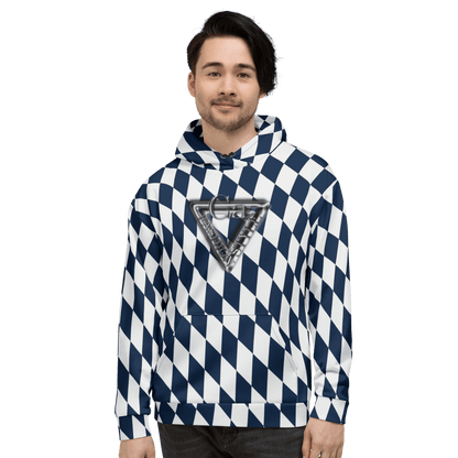 CaRaUaNa Unisex Hoodie Blue white CaRaUaNa Fashion