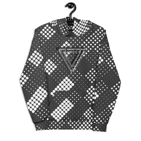 Sweat à capuche unisexe CaRaUaNa gris et blanc