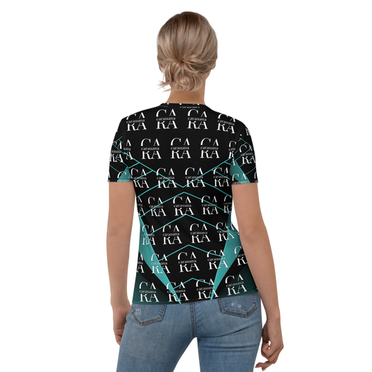 Women's T-shirt black Green Famous Carauana Store