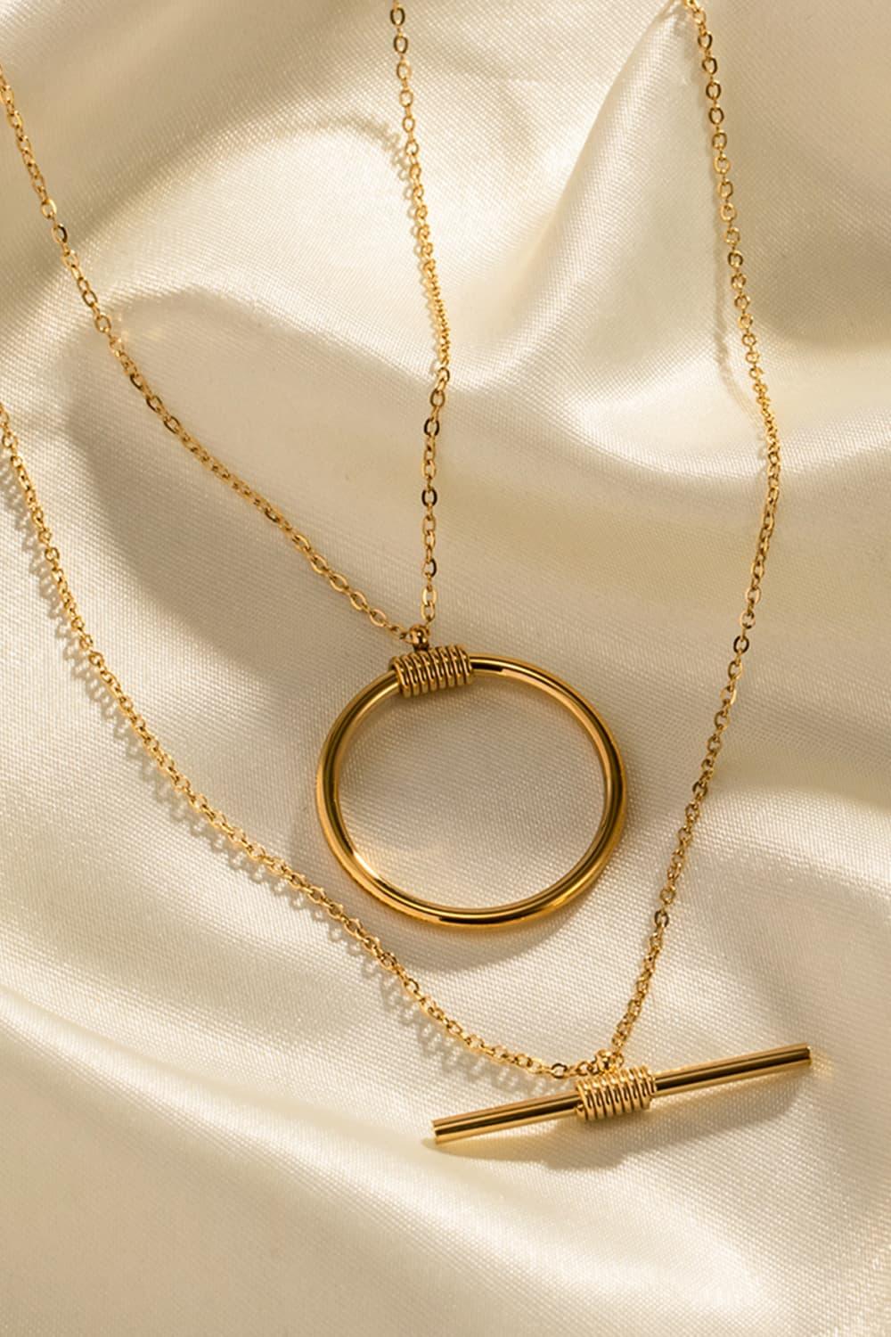 Double-Layered Stainless Steel Necklace Carauana Store