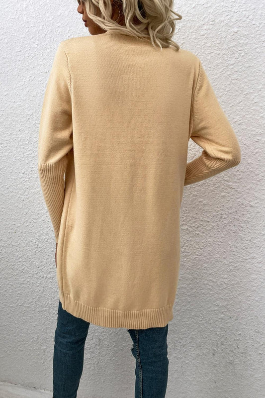 Open Front Long Sleeve Cardigan with Pockets Carauana Store