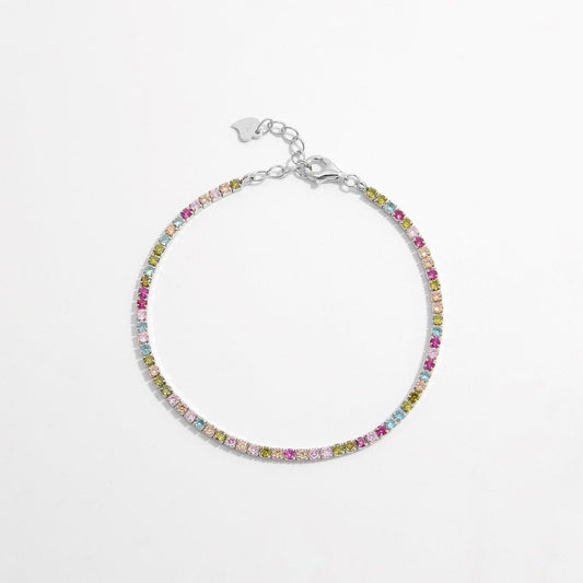 Inlaid Zircon 925 Sterling Silver Bracelet Carauana Store