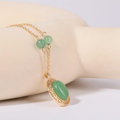 Copper Natural Crystal Pendant Necklace Carauana Store
