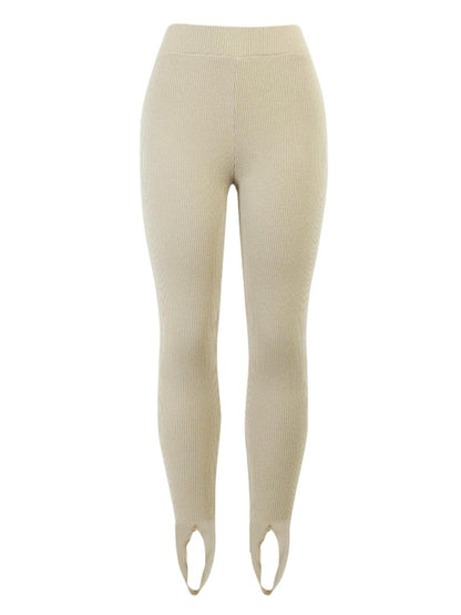 Ribbed Mid Waist Leggings Carauana Store