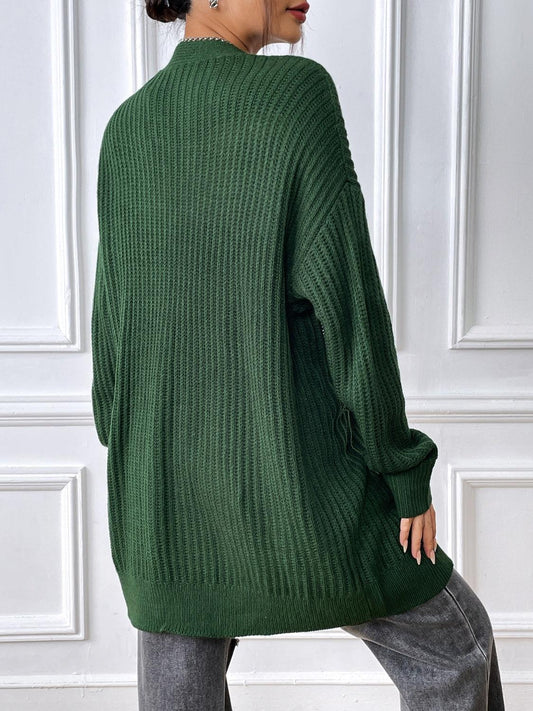 Open Front Long Sleeve Cardigan Carauana Store