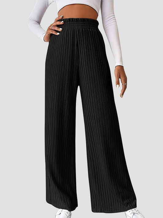 Ribbed High Waist Pants Carauana Store