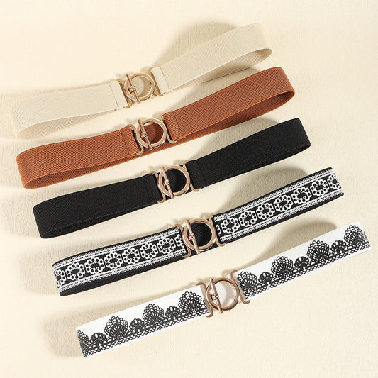 Toggle Clasp Elastic Belt Carauana Store