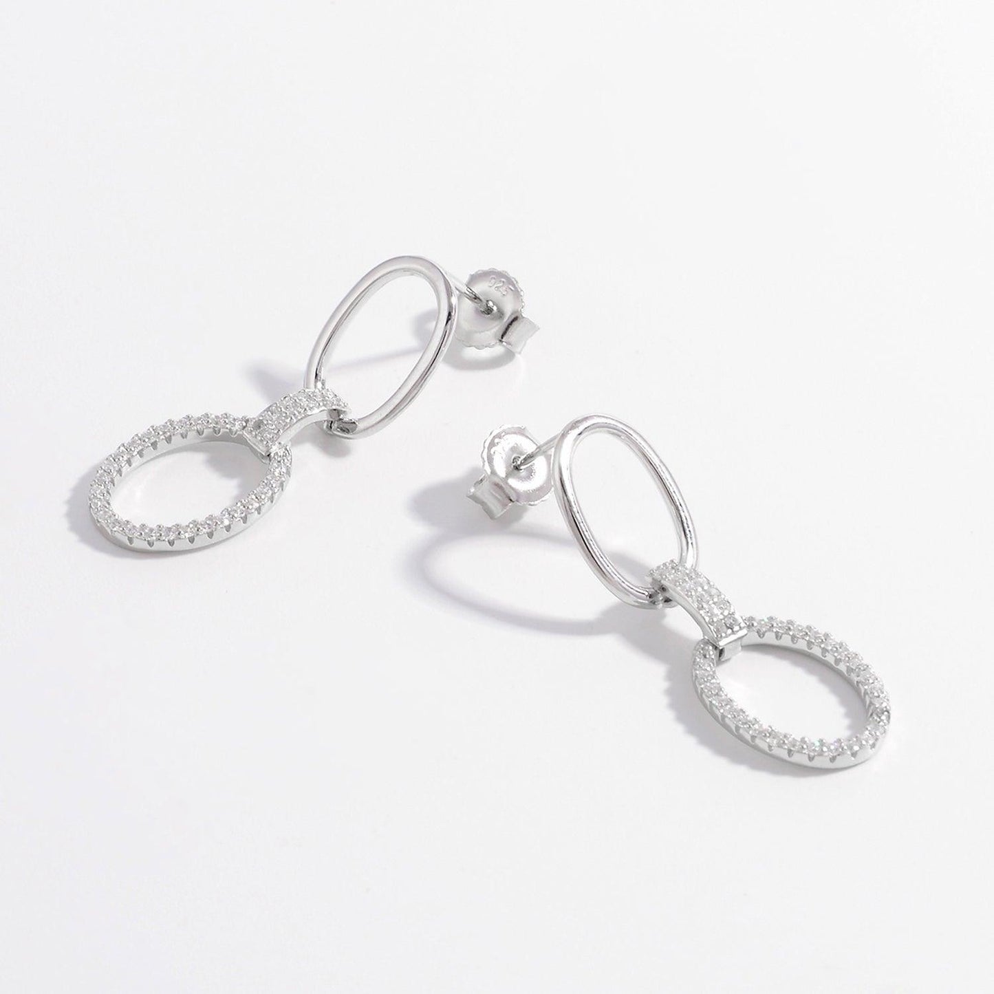 Zircon 925 Sterling Silver Dangle Earrings Carauana Store