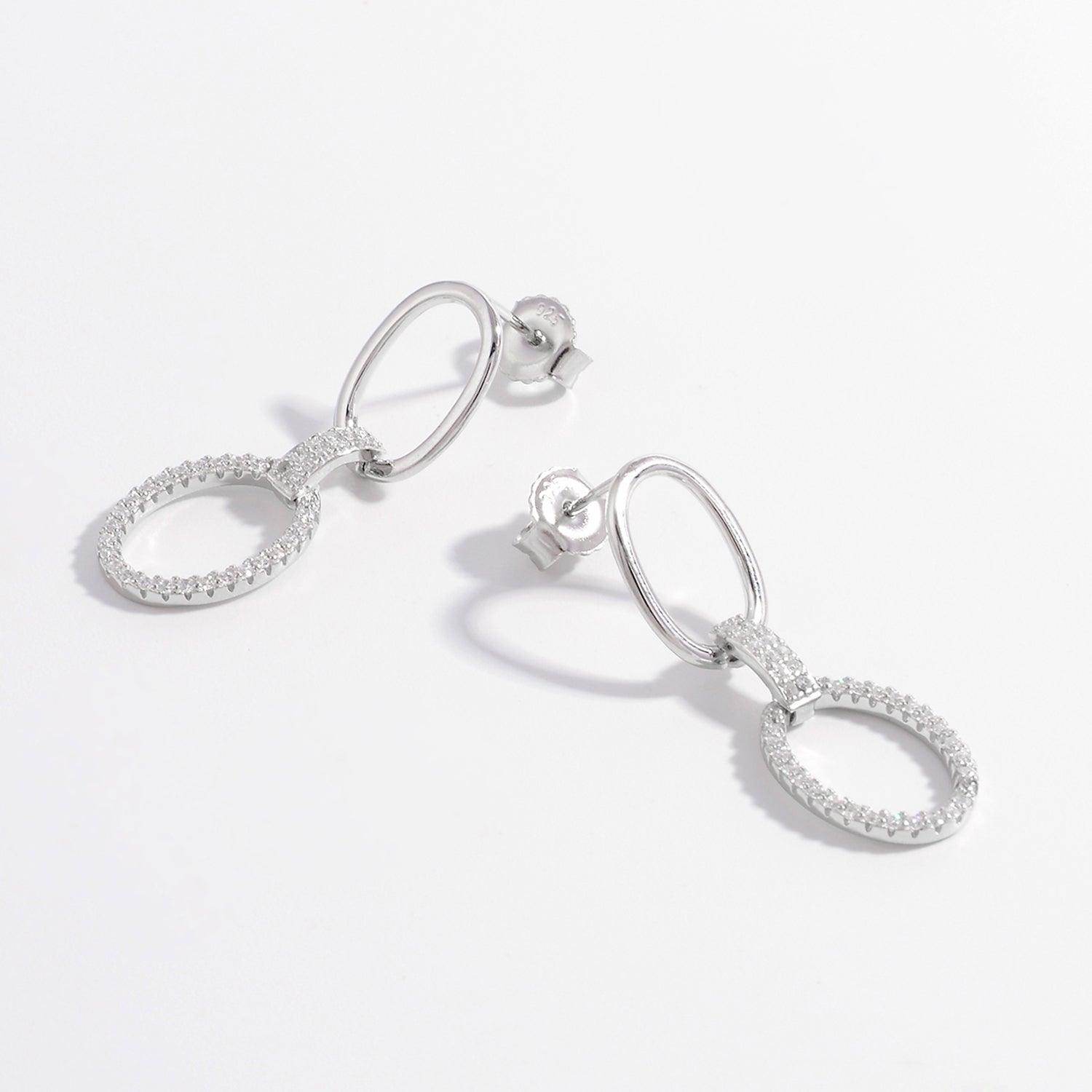 Zircon 925 Sterling Silver Dangle Earrings Carauana Store