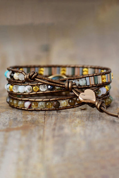 Handmade Triple Layer Beaded Bracelet Carauana Store