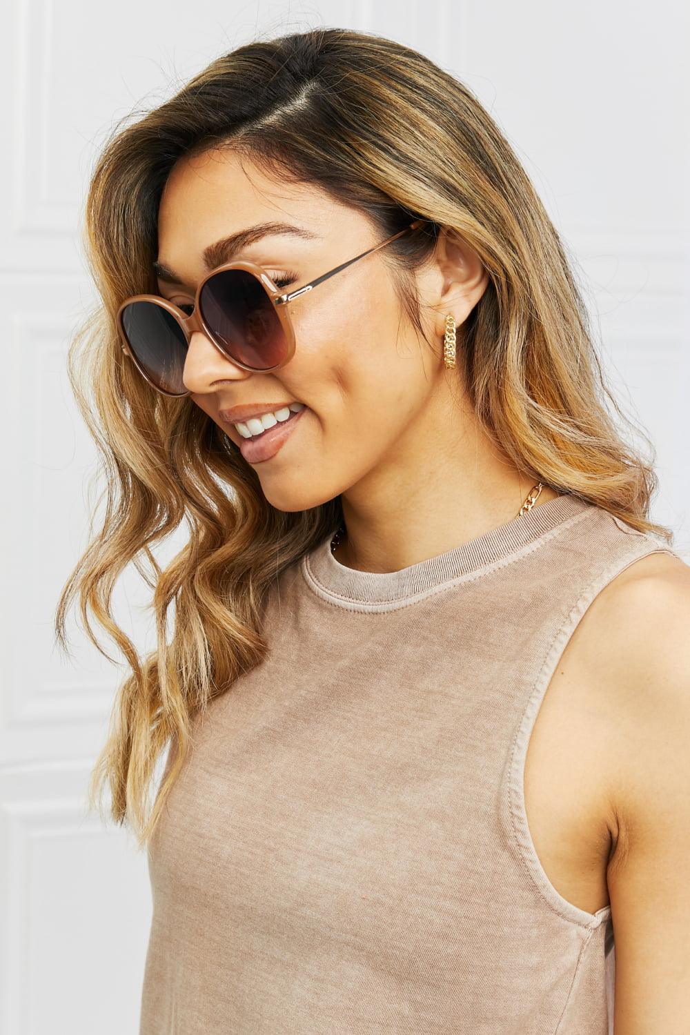 Metal-Plastic Hybrid Full Rim Sunglasses Carauana Store