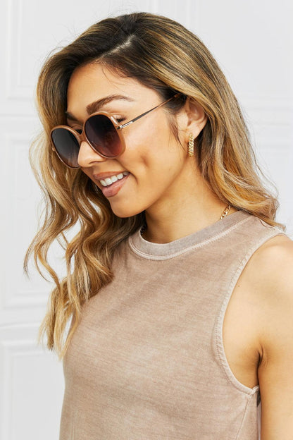 Metal-Plastic Hybrid Full Rim Sunglasses Carauana Store