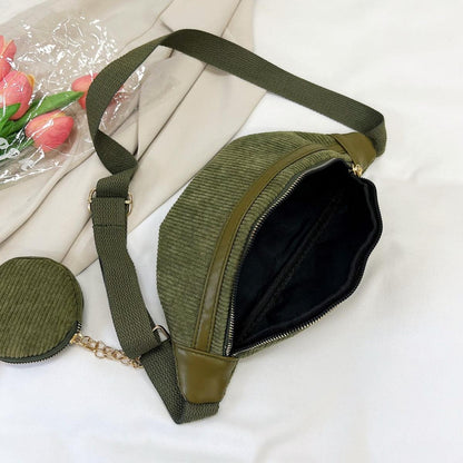 Small Corduroy Sling Bag Carauana Store