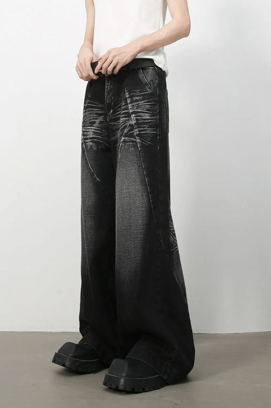 Men's Wide Leg Jeans with Pockets Carauana Store