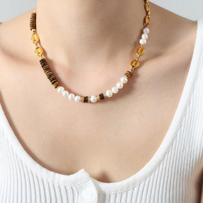 18K Gold-Plated Titanium Steel Necklace Carauana Store