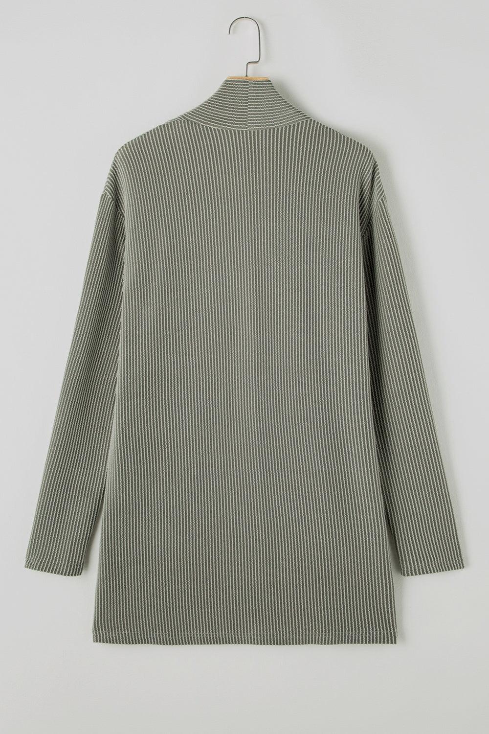 Textured Open Front Long Sleeve Cover Up Carauana Store